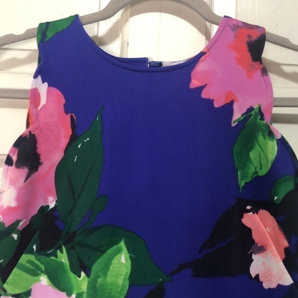 vince Camuto Floral Scalloped A-Line Dress Size 6 - Picture 2 of 8